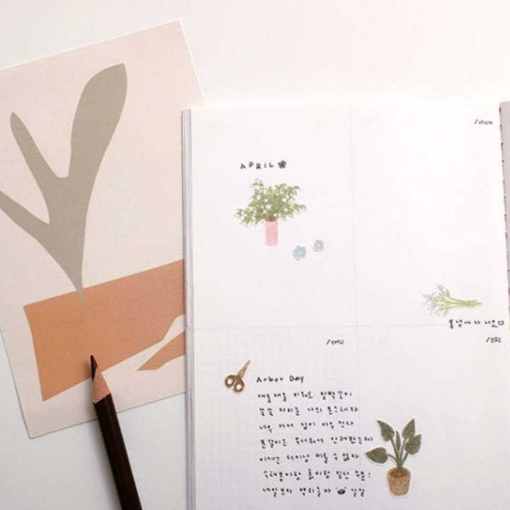 Suatelier Daily Deco Sticker -  Flower Cafe Sticker — with packaging