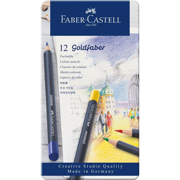 Faber-Castell Goldfaber Colour Pencil Tin of 12 — capped