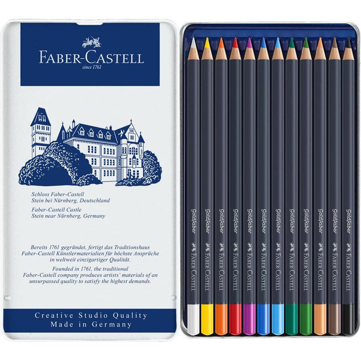 Faber-Castell Goldfaber Colour Pencil Tin of 12 — lead extended