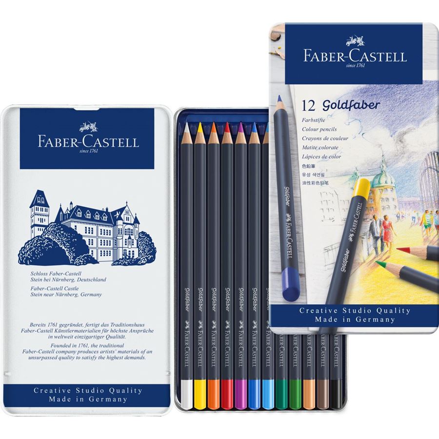 Faber-Castell Goldfaber Colour Pencil Tin of 12 — tip detail