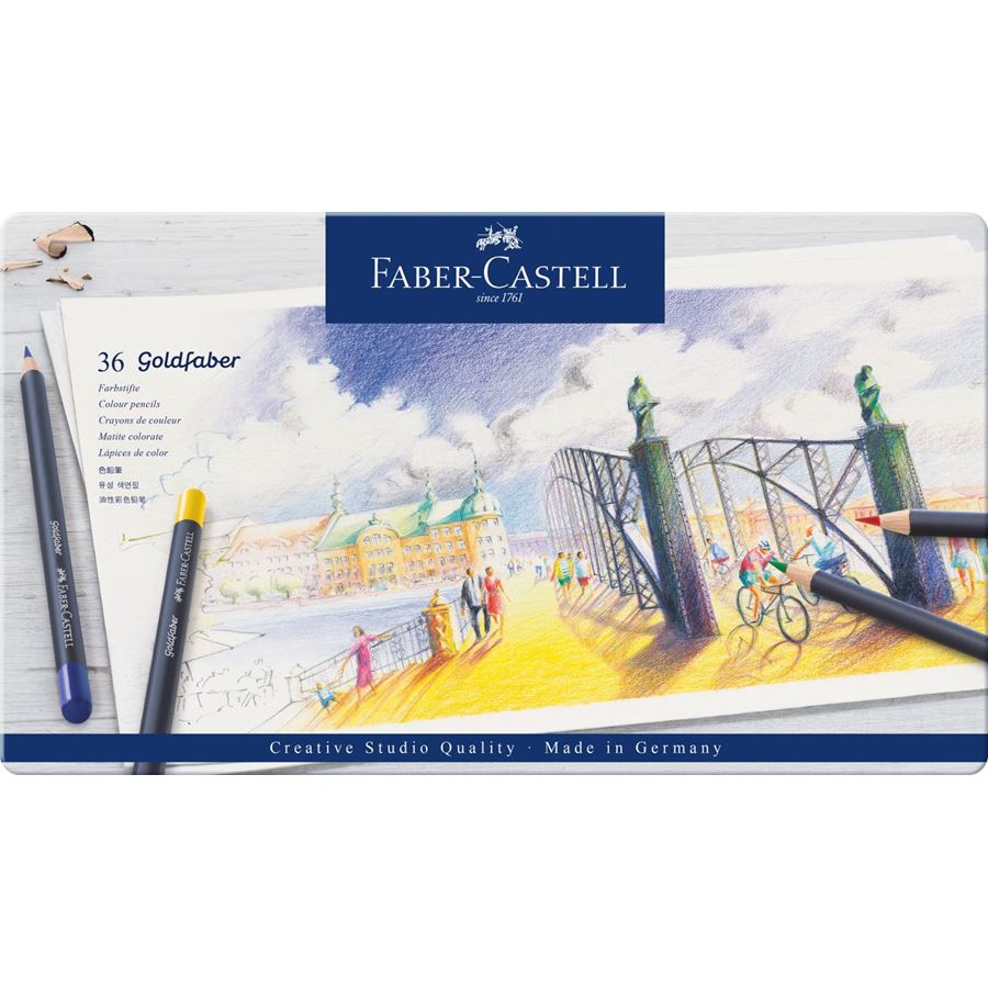 Faber-Castell Goldfaber Colour Pencil Tin of 36 — capped