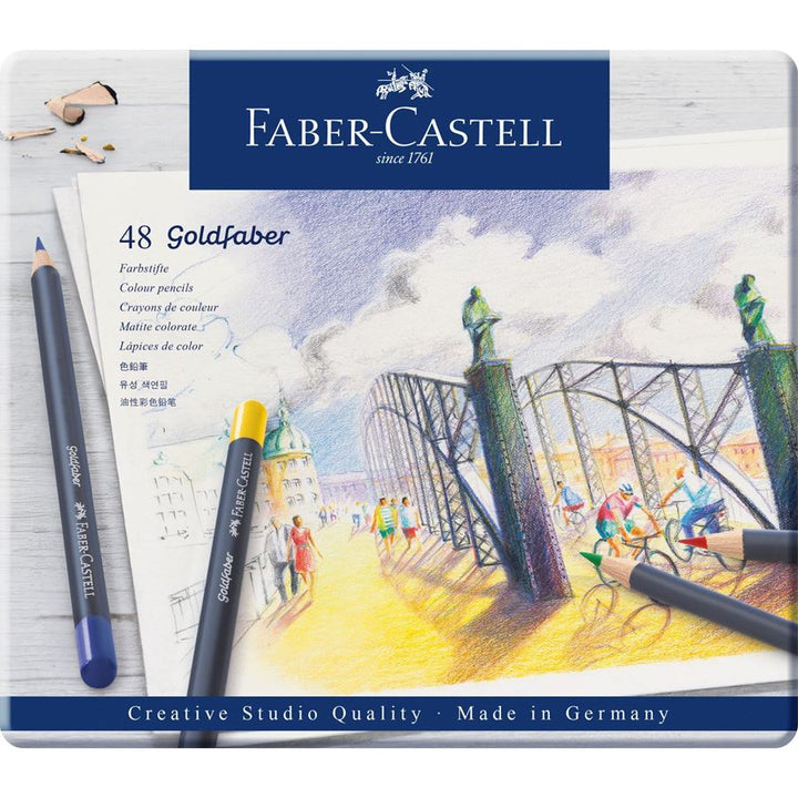 Faber-Castell Goldfaber Colour Pencil Tin of 48 — capped