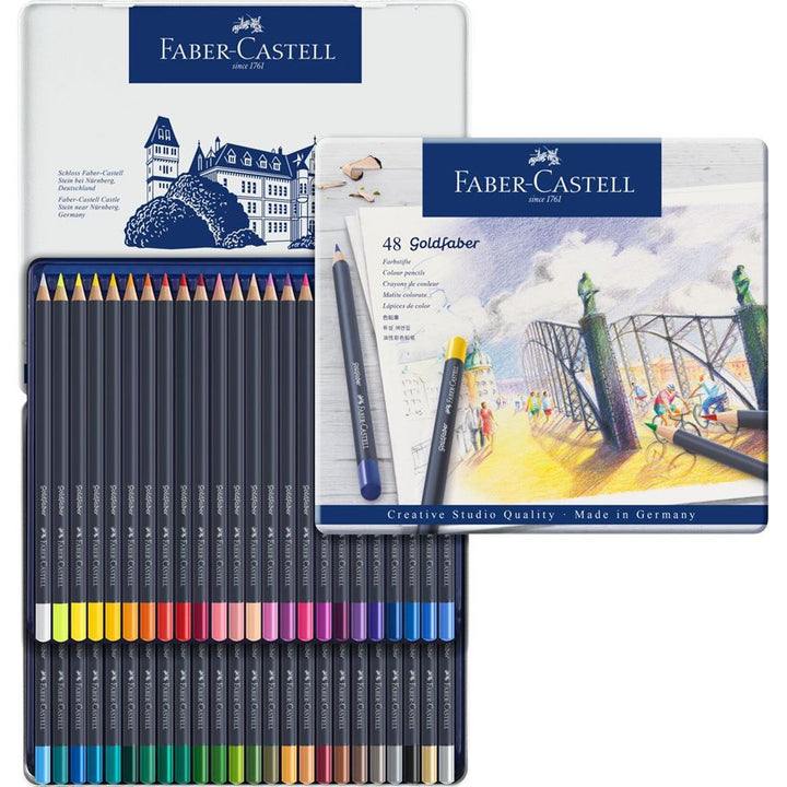 Faber-Castell Goldfaber Colour Pencil Tin of 48 — tip detail
