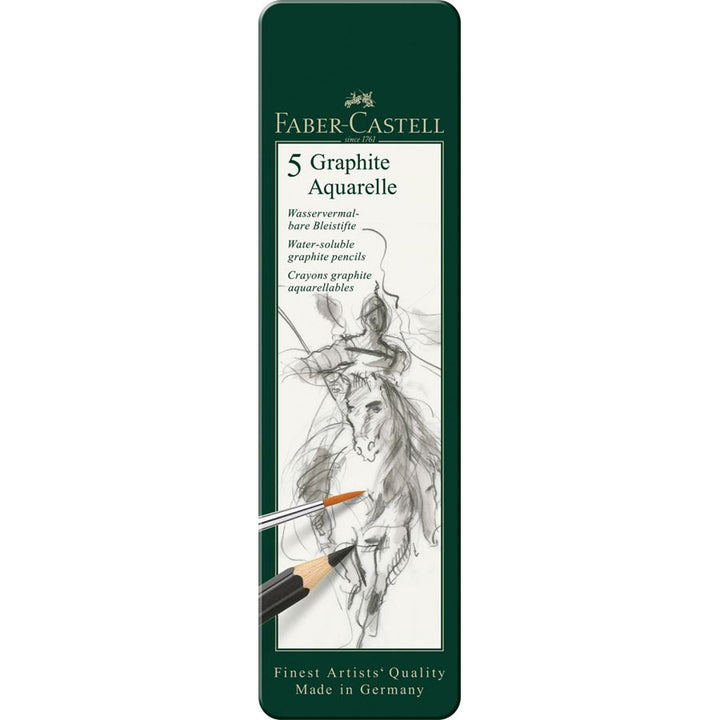 Faber-Castell Graphite Aquarelle Pencil Set of 5 — capped