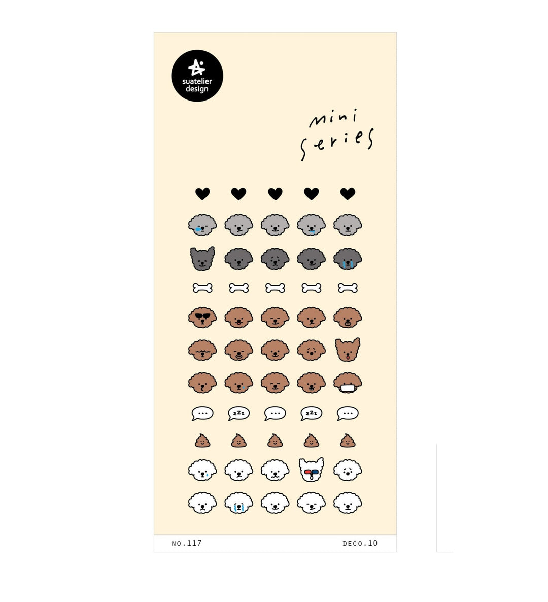 Suatelier Mini Series Sticker - Deco. 10 (Puppy) — front view