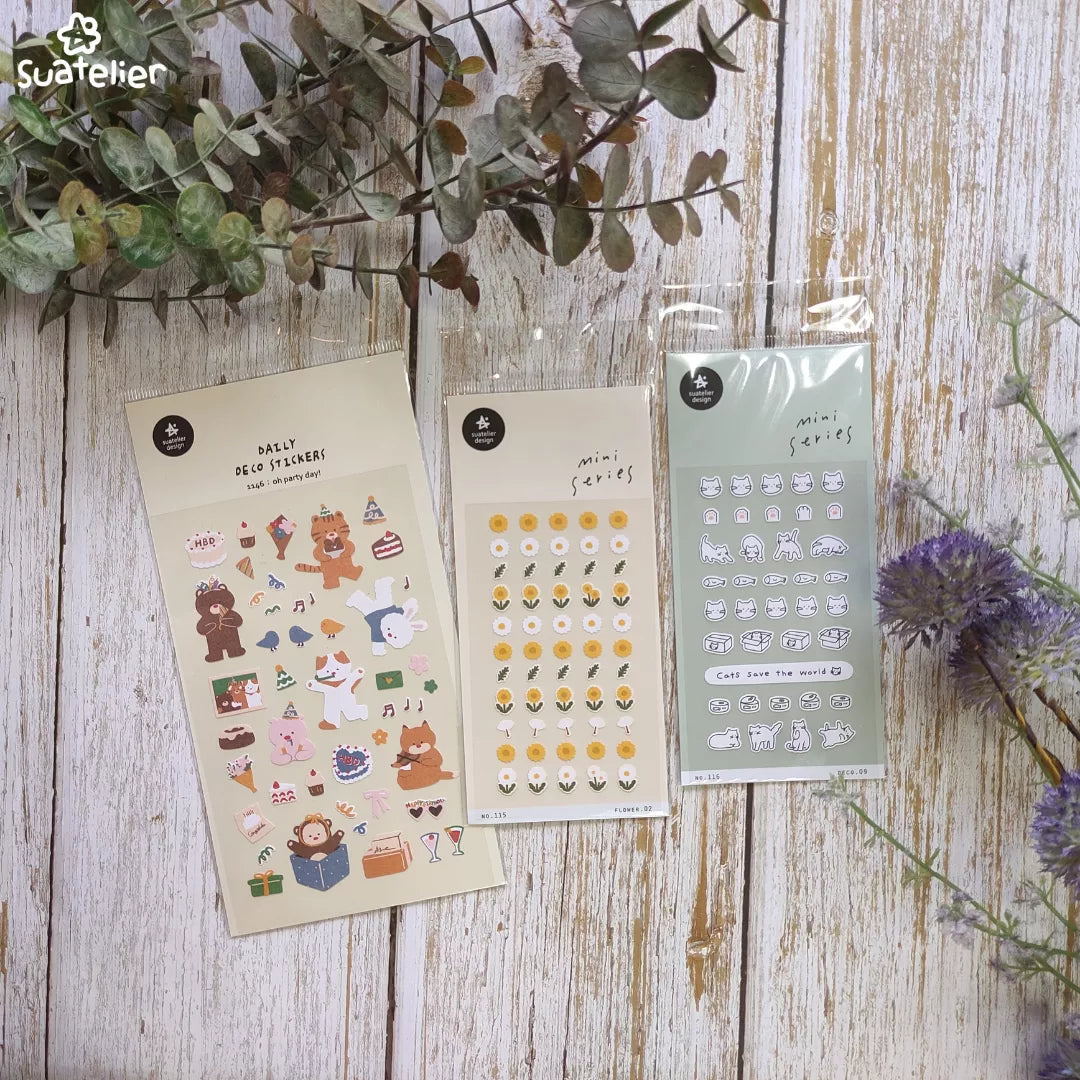 Suatelier Sticker Mini Series - Deco .09 (Cat) — close-up