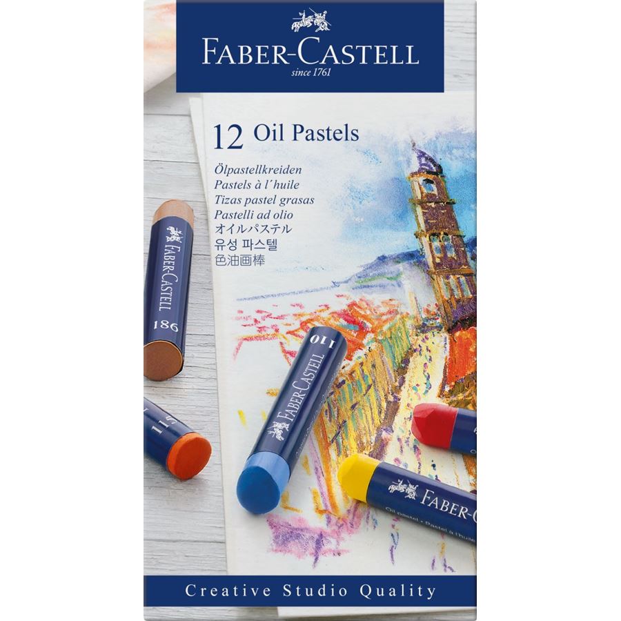 Faber-Castell Creative Studio Oil Pastels Set of 12 — front view