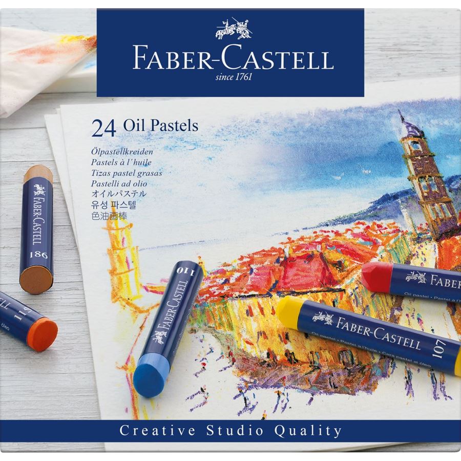 Faber-Castell Creative Studio Oil Pastels Set of 24 — front view