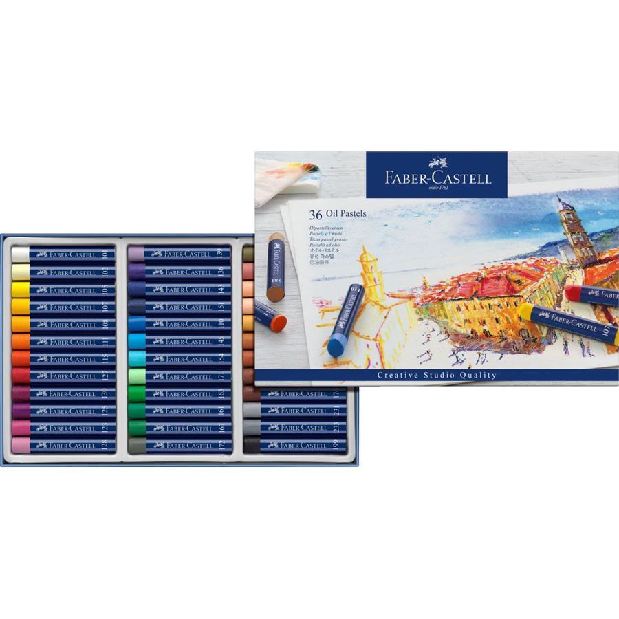 Faber-Castell Creative Studio Oil Pastels Set of 36 — side view