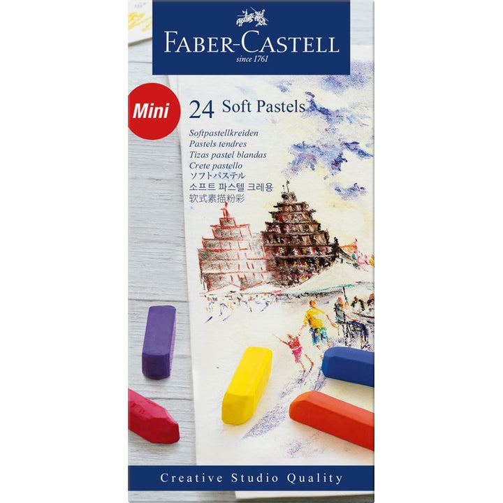 Faber-Castell Creative Studio Soft Pastels Mini Set of 24 — front view