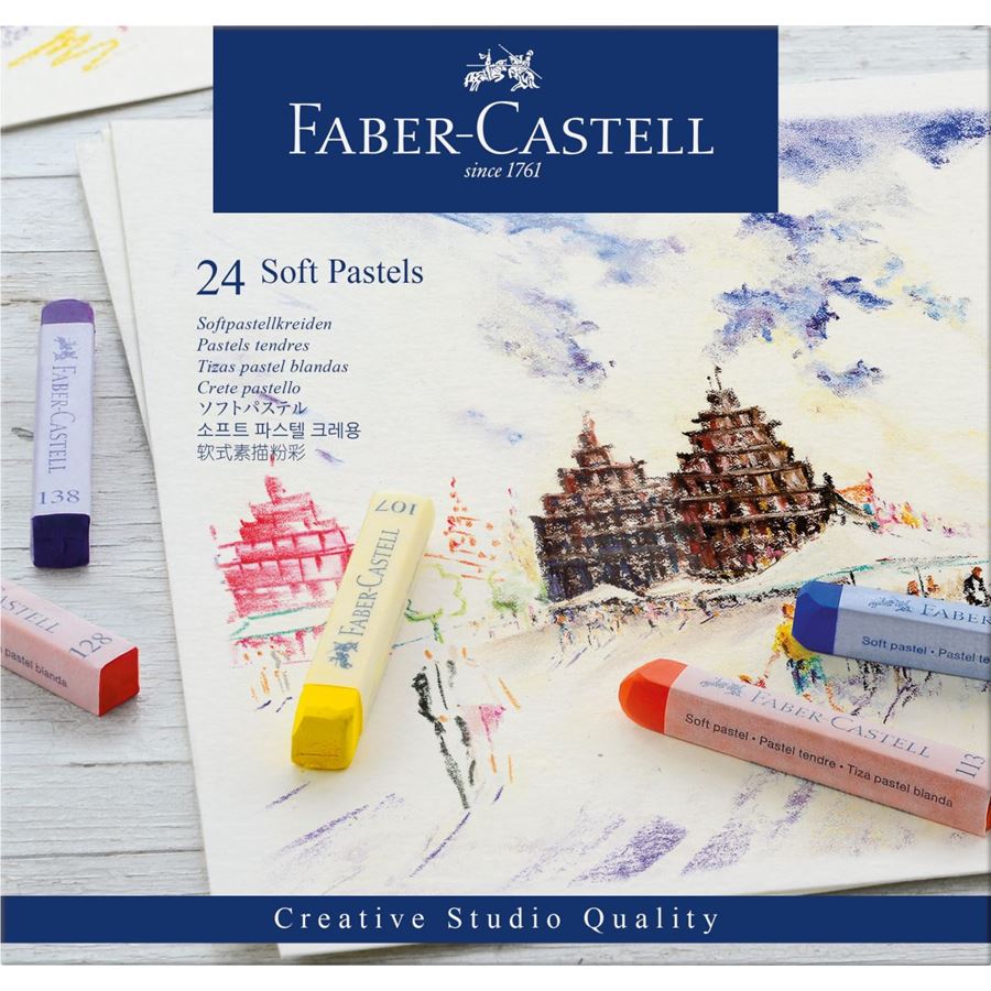 Faber-Castell Creative Studio Soft Pastels Set of 24 — front view