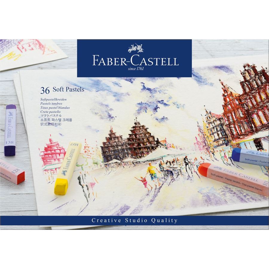 Faber-Castell Creative Studio Soft Pastels Set of 36 — front view