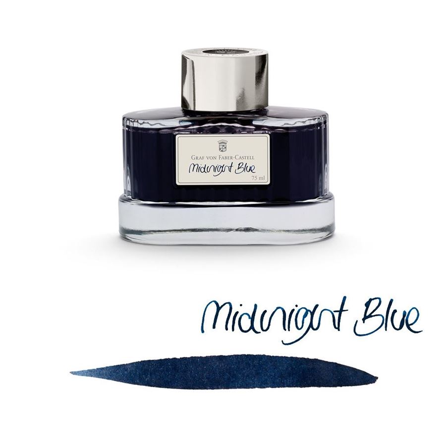 Graf Von Faber-Castell Ink Bottle 75ml (Document proofed) — bottle at angle