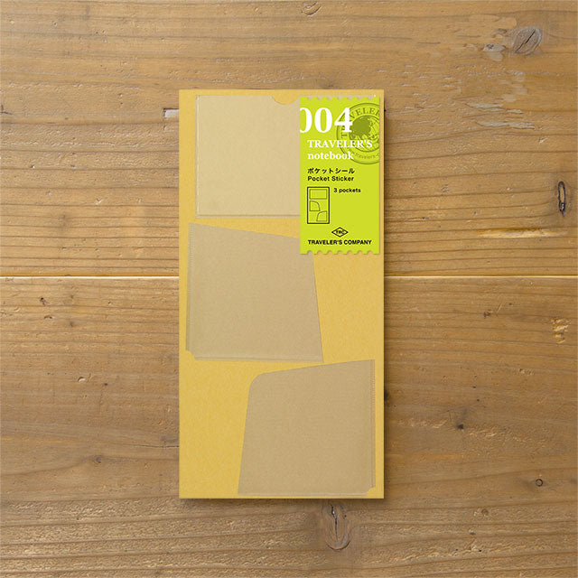 TRAVELER'S notebook Refill 004 (Regular & Passport Size) - Pocket Sticker — front cover
