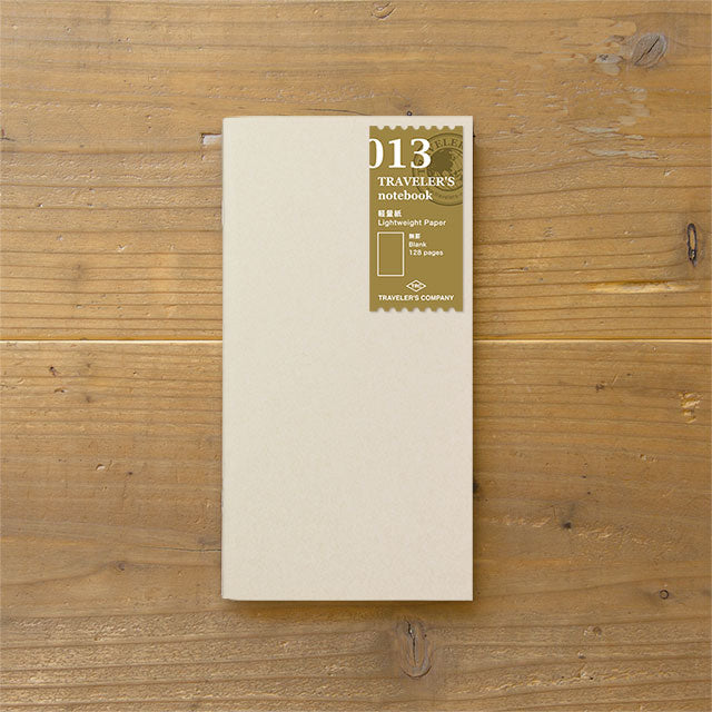 TRAVELER'S notebook Refill 013 (Regular Size) - Lightweight Paper — front cover