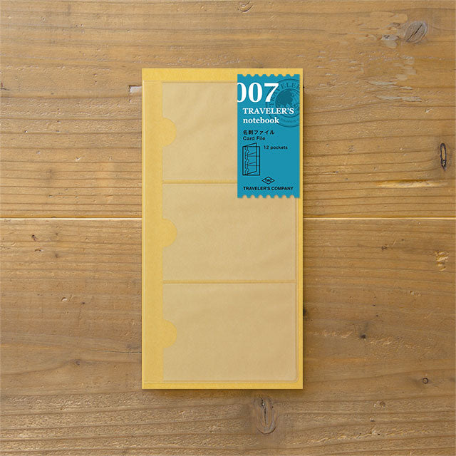 TRAVELER'S notebook Refill 007 (Regular Size) - Card File — front cover