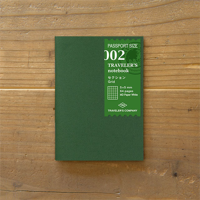TRAVELER'S notebook Refill 002 (Passport Size) - Grid — front cover