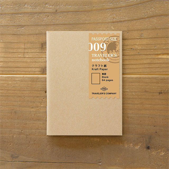 TRAVELER'S notebook Refill 009 (Passport Size) - Kraft Paper — front cover