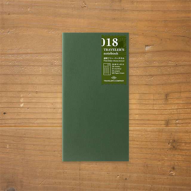 TRAVELER'S notebook Refill 018 (Regular Size) - Weekly Vertical Diary — front cover