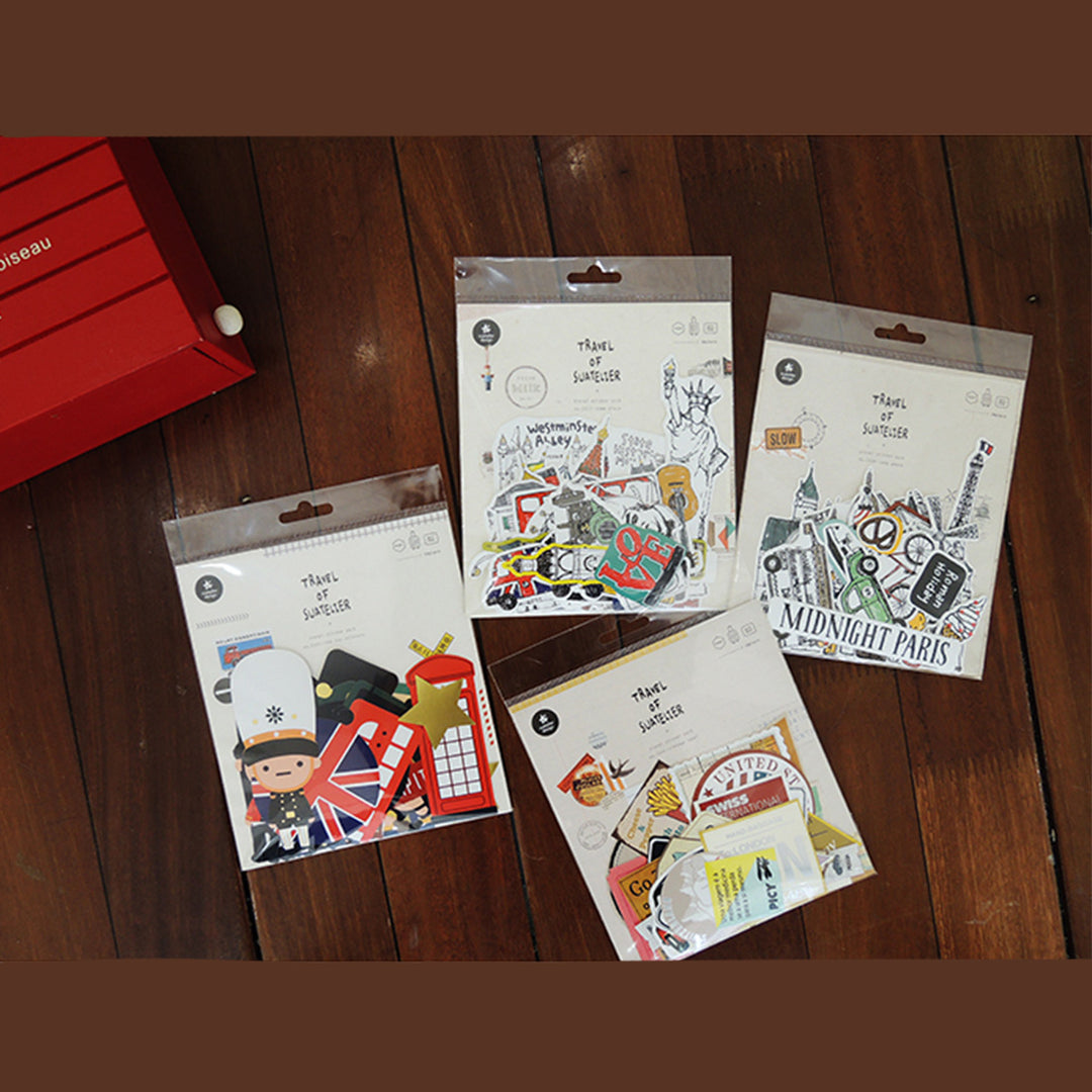Suatelier Travel Luggage Sticker Pack - Toy Soldiers — angle view
