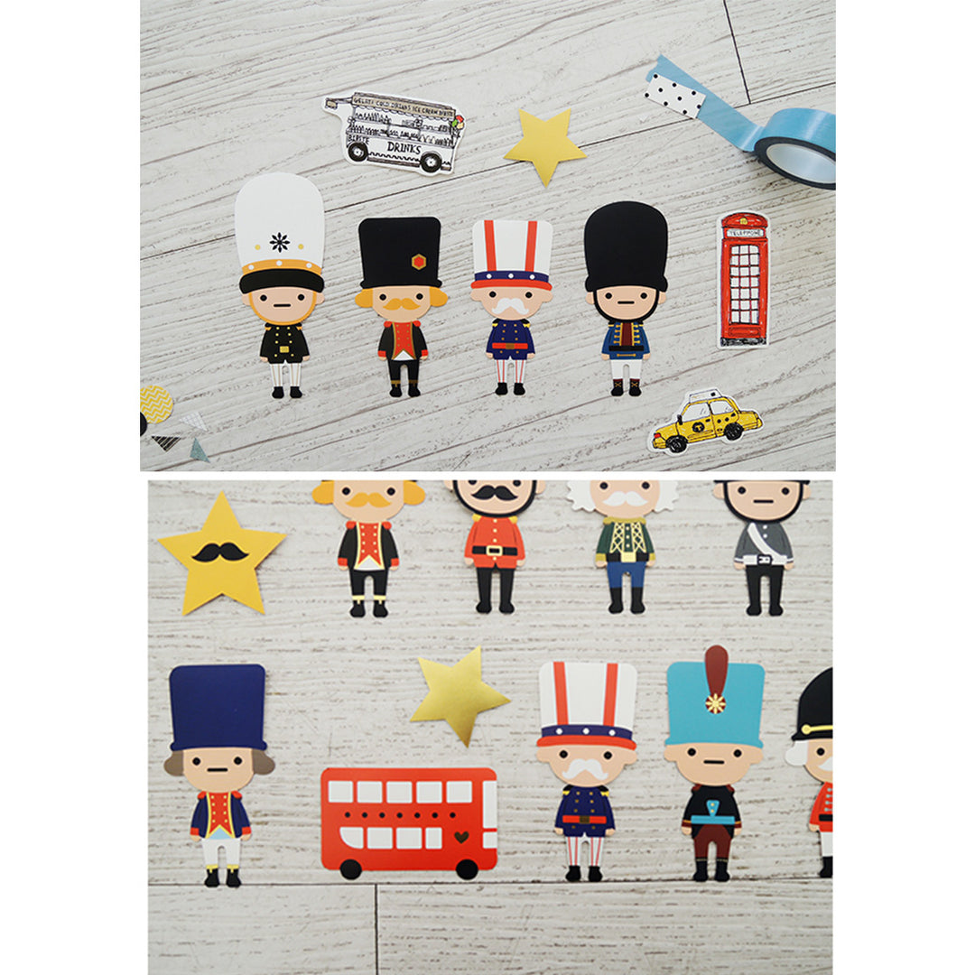Suatelier Travel Luggage Sticker Pack - Toy Soldiers — with packaging