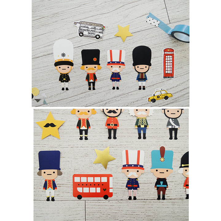 Suatelier Travel Luggage Sticker Pack - Toy Soldiers — with packaging