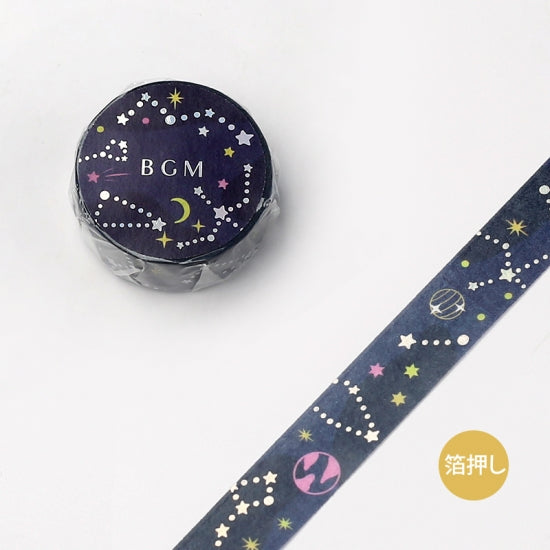 BGM Colorful Universe Washi Tape — roll front