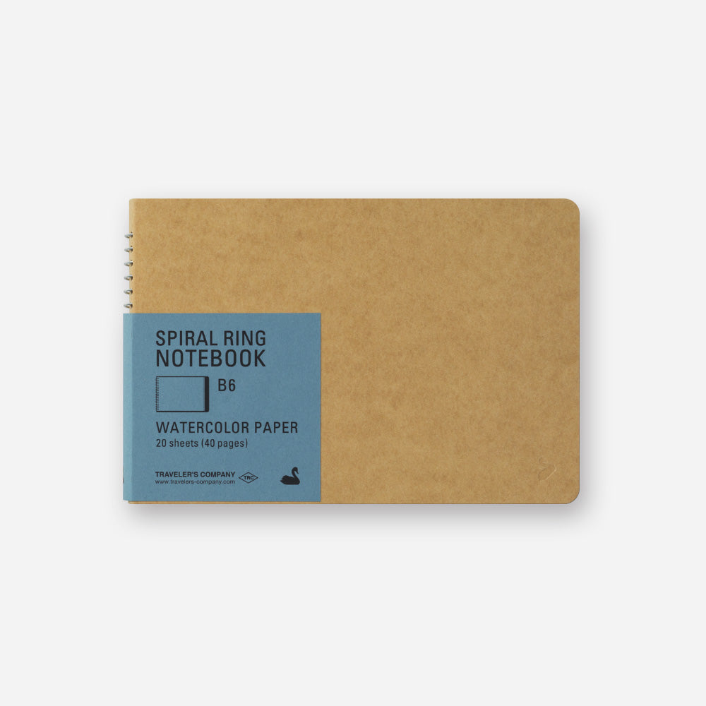 TRAVELER'S COMPANY Spiral Ring Notebook <B6> Watercolor Paper — front cover
