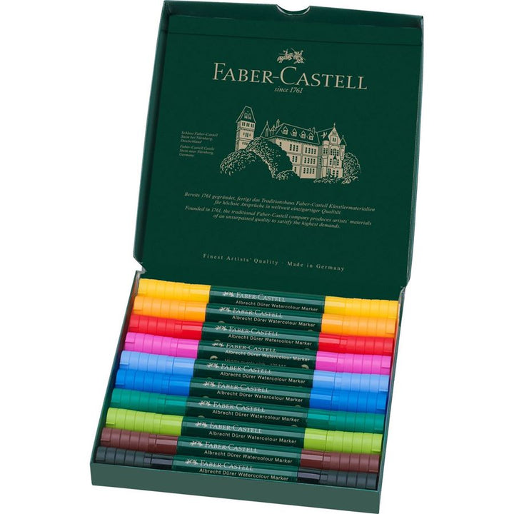 Faber-Castell Albrecht Dürer Watercolour Marker Gift Set of 10 — side view