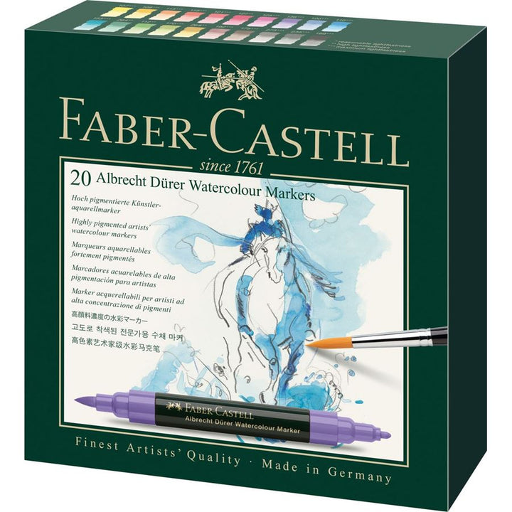 Faber-Castell Albrecht Dürer Watercolour Marker Gift Set of 20 — front view