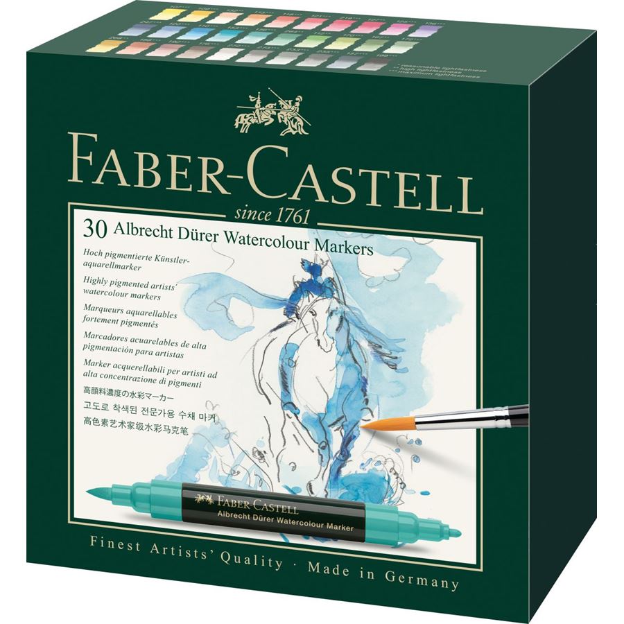 Faber-Castell Albrecht Dürer Watercolour Marker Gift Set of 30 — front view