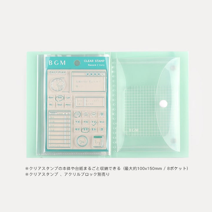 BGM Clear Stamp File Swallow — side view