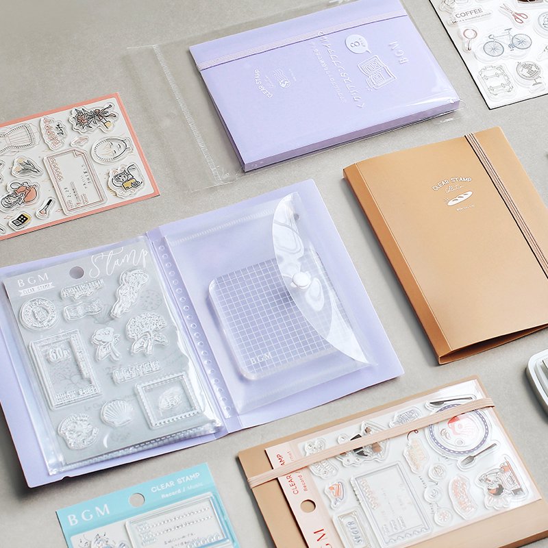 BGM Clear Stamp File Swallow — in use