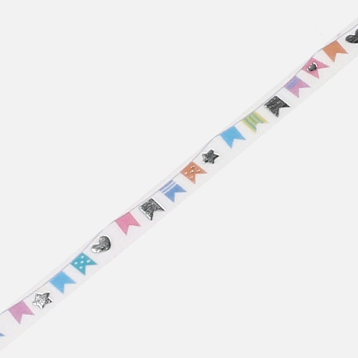 BGM Silver Garland Washi Tape — applied on surface