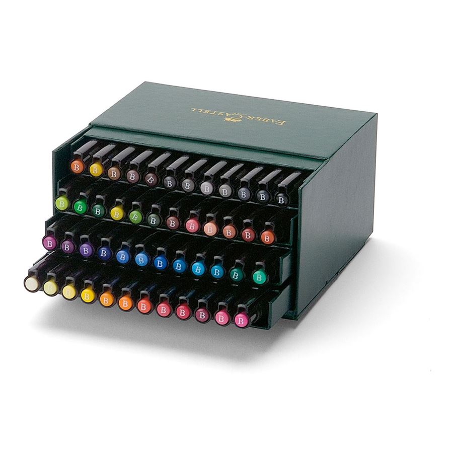 Faber-Castell PITT Artist Brush Pen Studio Box Set of 48 — side view