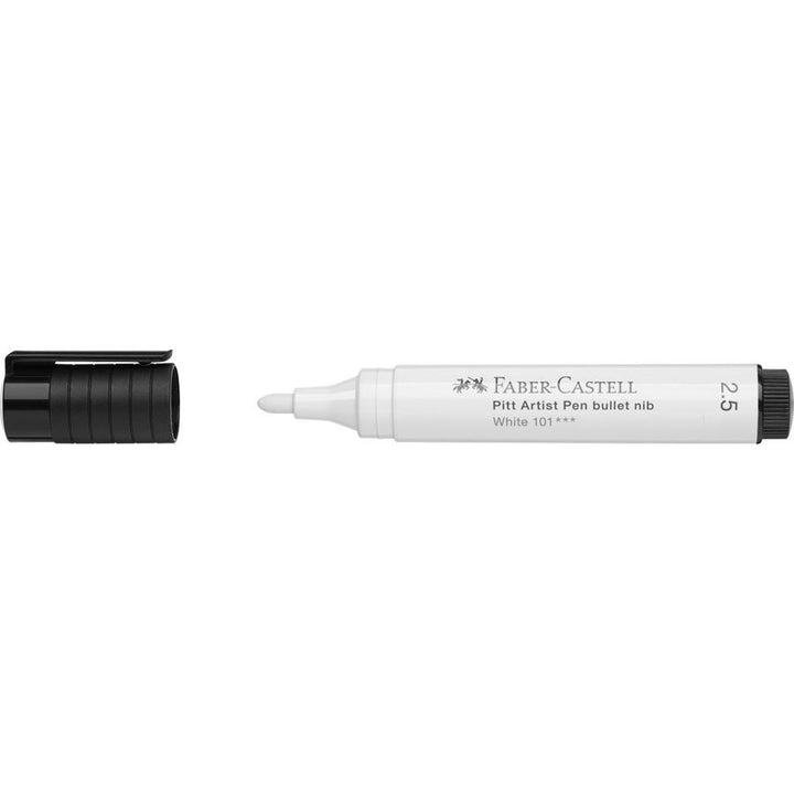 Faber-Castell PITT Artist Pen Big Brush 2.5mm White — with packaging