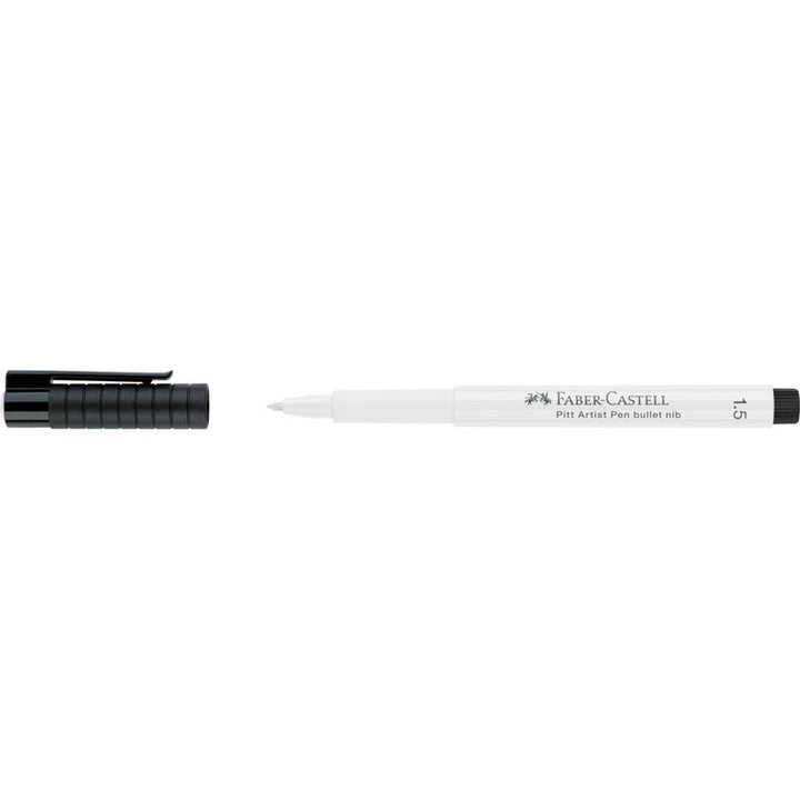 Faber-Castell PITT Artist Pen Bullet Nib 1.5mm White — with packaging