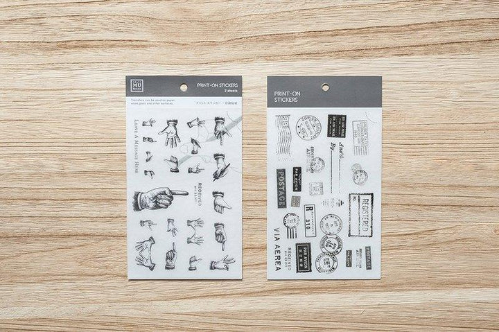 Mu Craft Print-On Sticker Hand Sign &amp; Stamps 018 — front view
