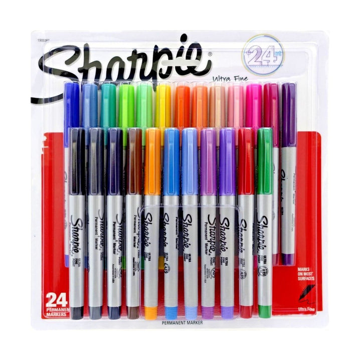 Sharpie Ultra Fine Point Permanent Markers Assorted Set of 24 — front view