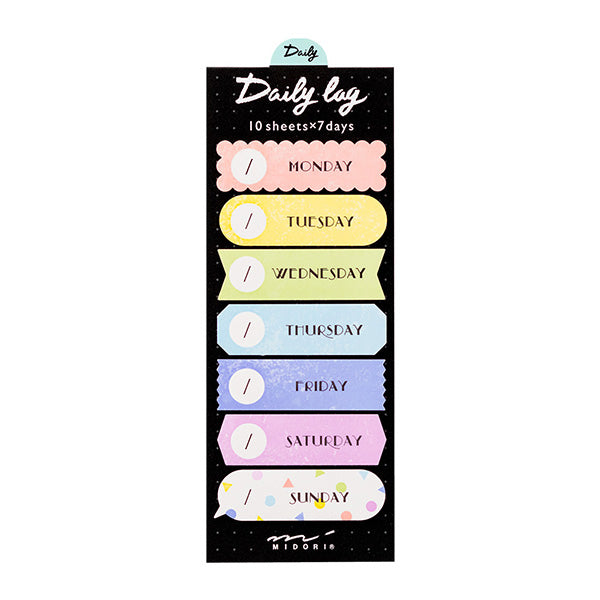 Midori Sticky Notes Journal Daily Colorful — side view