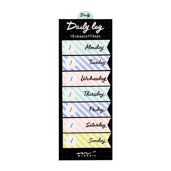 Midori Sticky Notes Journal Daily Ribbon — side view
