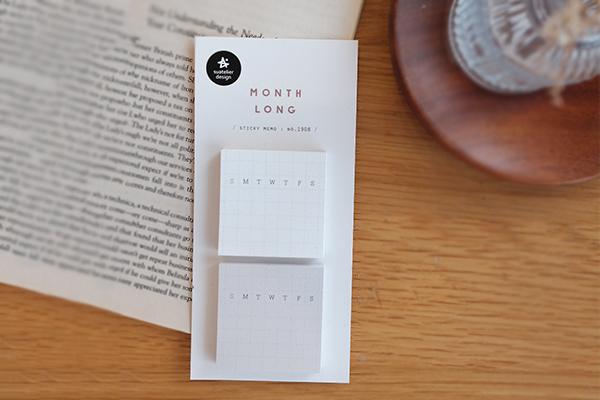 Suatelier Daily Deco Stickers -  Month Long Sticky Memo — side view