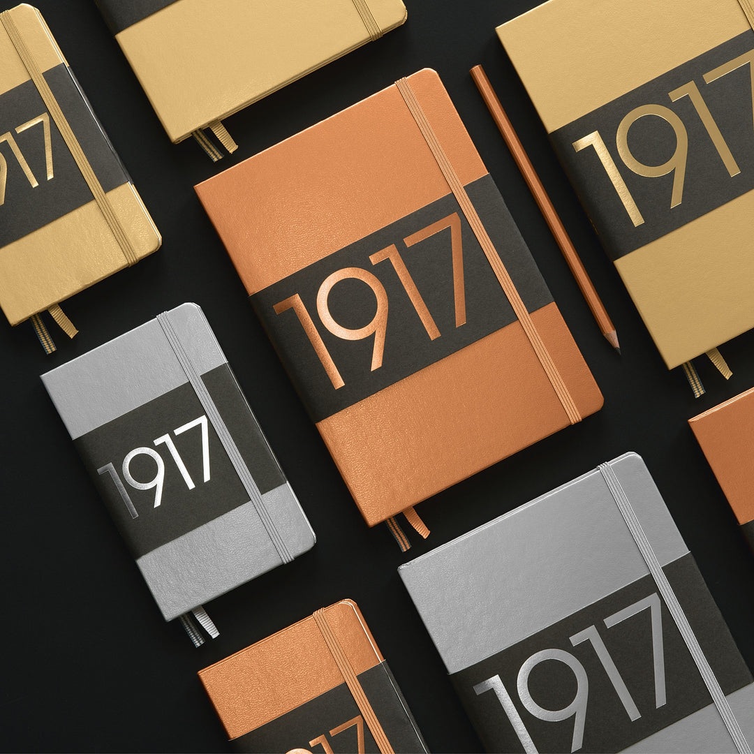 Leuchtturm1917 Metallic Edition A5 Medium Notebook Copper - Dotted, Leuchtturm1917, Notebook, leuchtturm1917-metallic-edition-a5-medium-notebook-copper-dotted, A5, Brown, Bullet Journalist, discontinued, Dotted, Leuchtturm1917, notebook emboss, Cityluxe