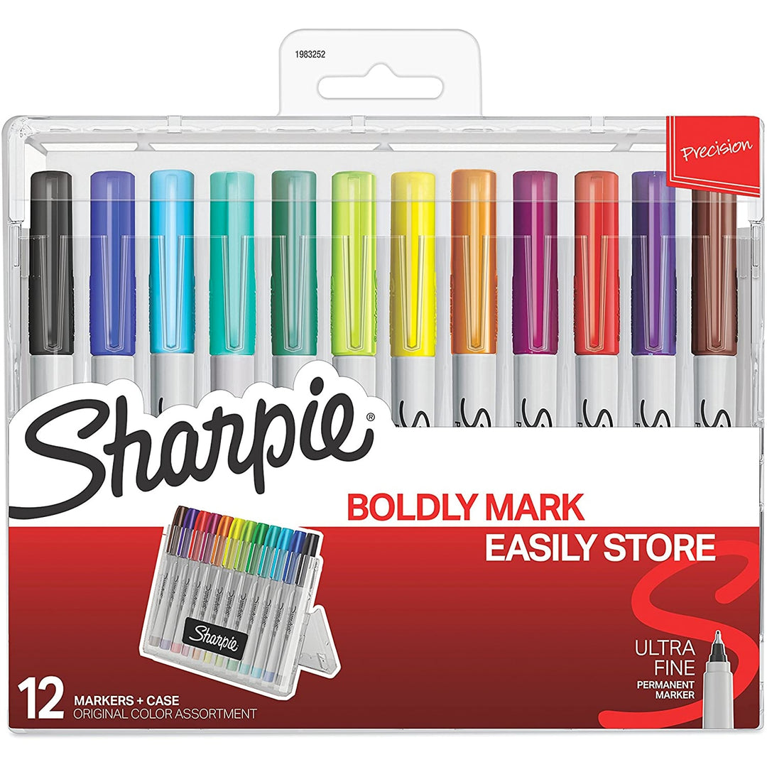 Sharpie® Ultra-Fine Marker Pack of 12 with Case — front view