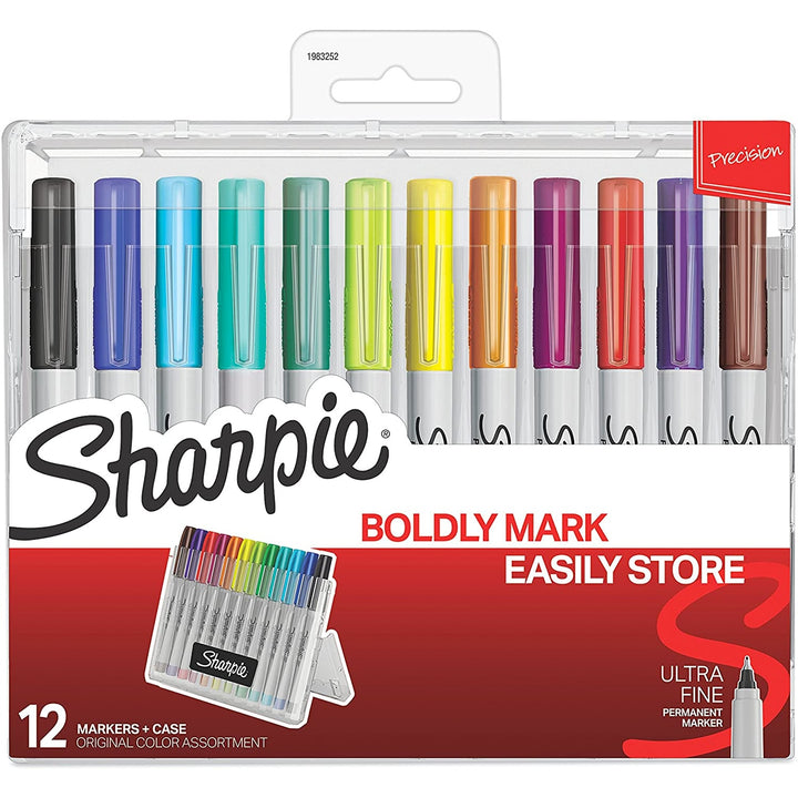 Sharpie® Ultra-Fine Marker Pack of 12 with Case — front view