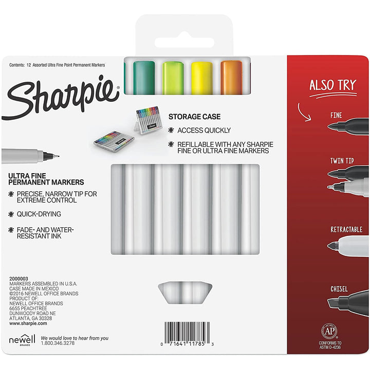 Sharpie® Ultra-Fine Marker Pack of 12 with Case — in use