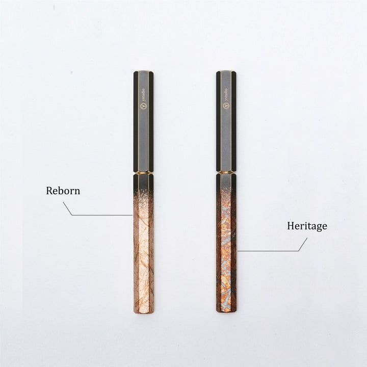 [Pre-Order] Ystudio YAKIHAKU Rollerball Pen (Limited Edition Crafts) — writing at an angle