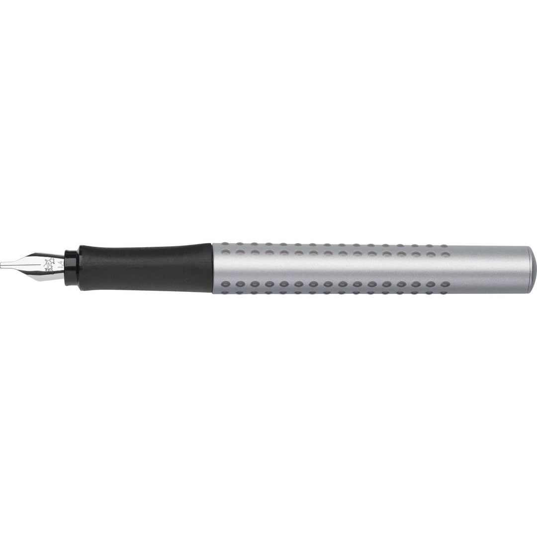 Faber-Castell Grip 2011 Fountain Pen Calligraphy Set Silver — detail view
