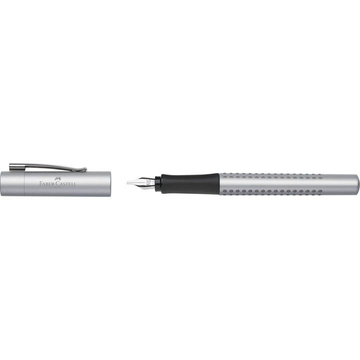 Faber-Castell Grip 2011 Fountain Pen Calligraphy Set Silver — with packaging