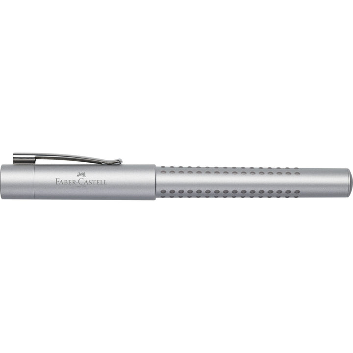 Faber-Castell Grip 2011 Fountain Pen Calligraphy Set Silver — angle view